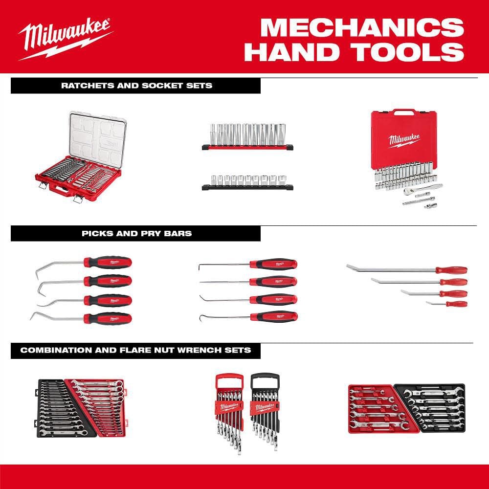 Milwaukee 3 8 In Drive 28 Pc Ratchet Socket Set Sae 48 22 9408 - Image 10