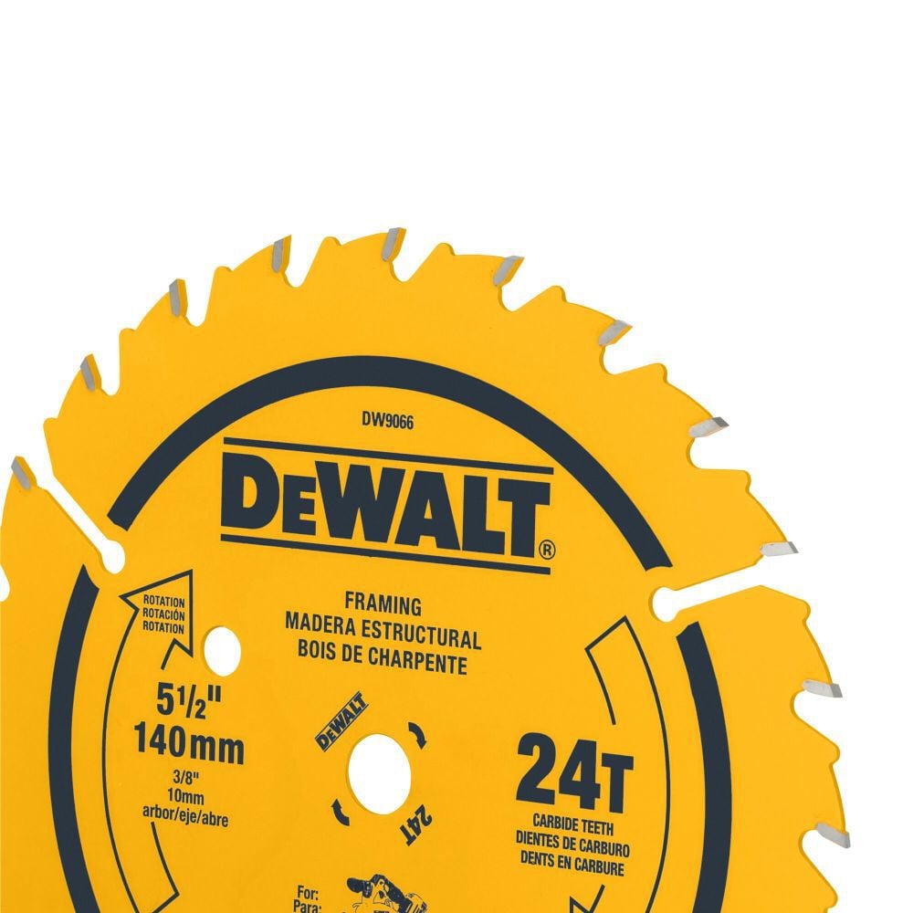DEWALT 5 1/2 Inch 24 T Rough Finish Carbide Circular Saw Blade, large image number 6