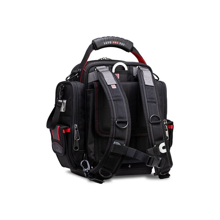 Veto Pro Pac 45 Lbs X-Large Front Accessed Zippered Meter Bag, Black/Red, large image number 10