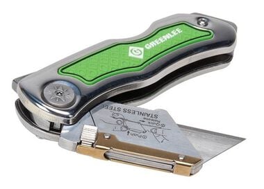 Greenlee Folding Utility Knife with Retractable 3-Position Serrated Blade