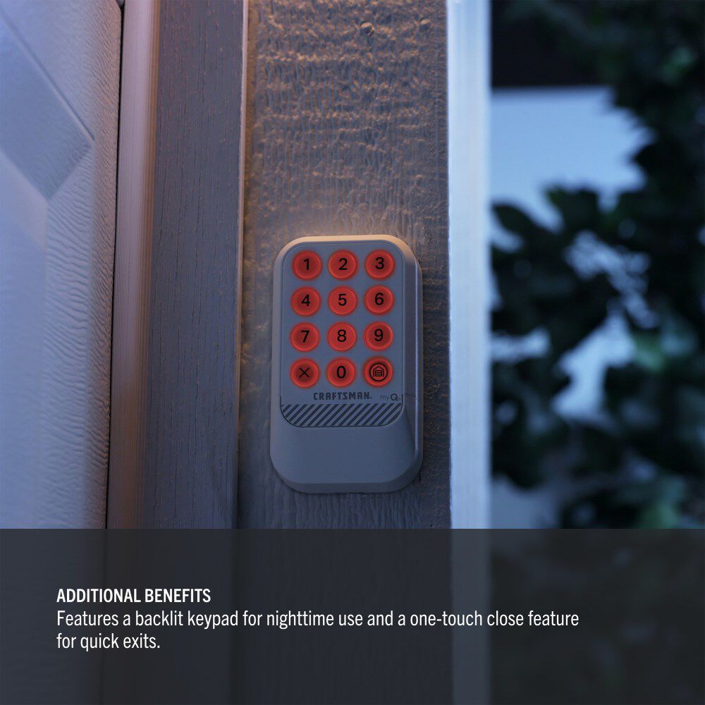 CRAFTSMAN MYQ Wireless Garage Door Opener Keypad, large image number 8