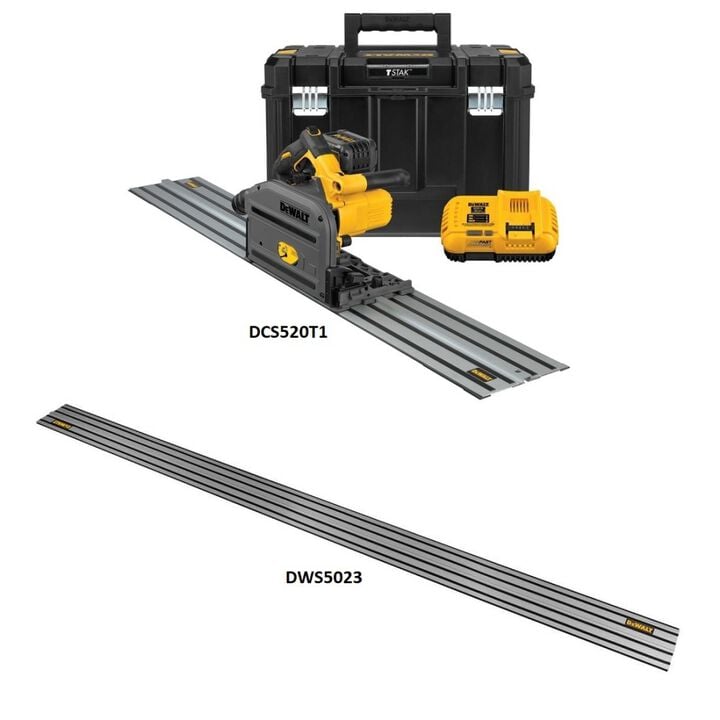 DEWALT 102 Inch TrackSaw Track & 60V MAX Cordless Track Saw Kit Bundle, large image number 1