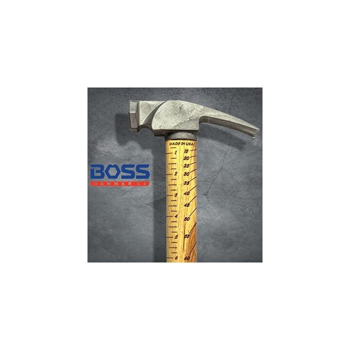 Boss Hammers 14oz Titanium Head Smooth Face Hammer with Hickory Handle, large image number 5