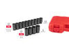 Tekton 1/2 Inch Deep 6-pt and 12 Point Axle Nut Impact Socket Set with Case, small image number 2