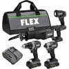 FLEX 24V Drill Driver Impact Driver Reciprocating Saw and Work Light Kit, small image number 1