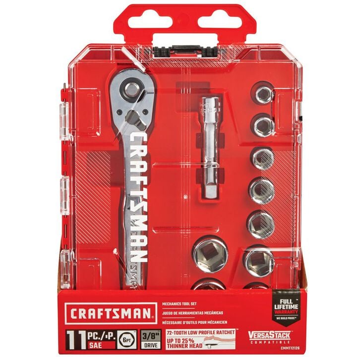 CRAFTSMAN 3/8-In Drive SAE Mechanics Tool Set, 11pc, large image number 3