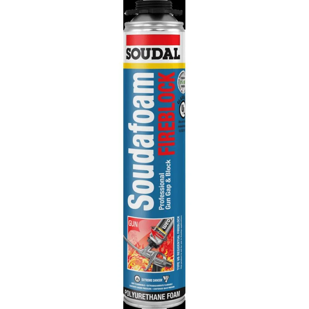 Soudal 24 Oz Aerosol Can Gun Soudafoam Fireblock PU Foam, large image number 1