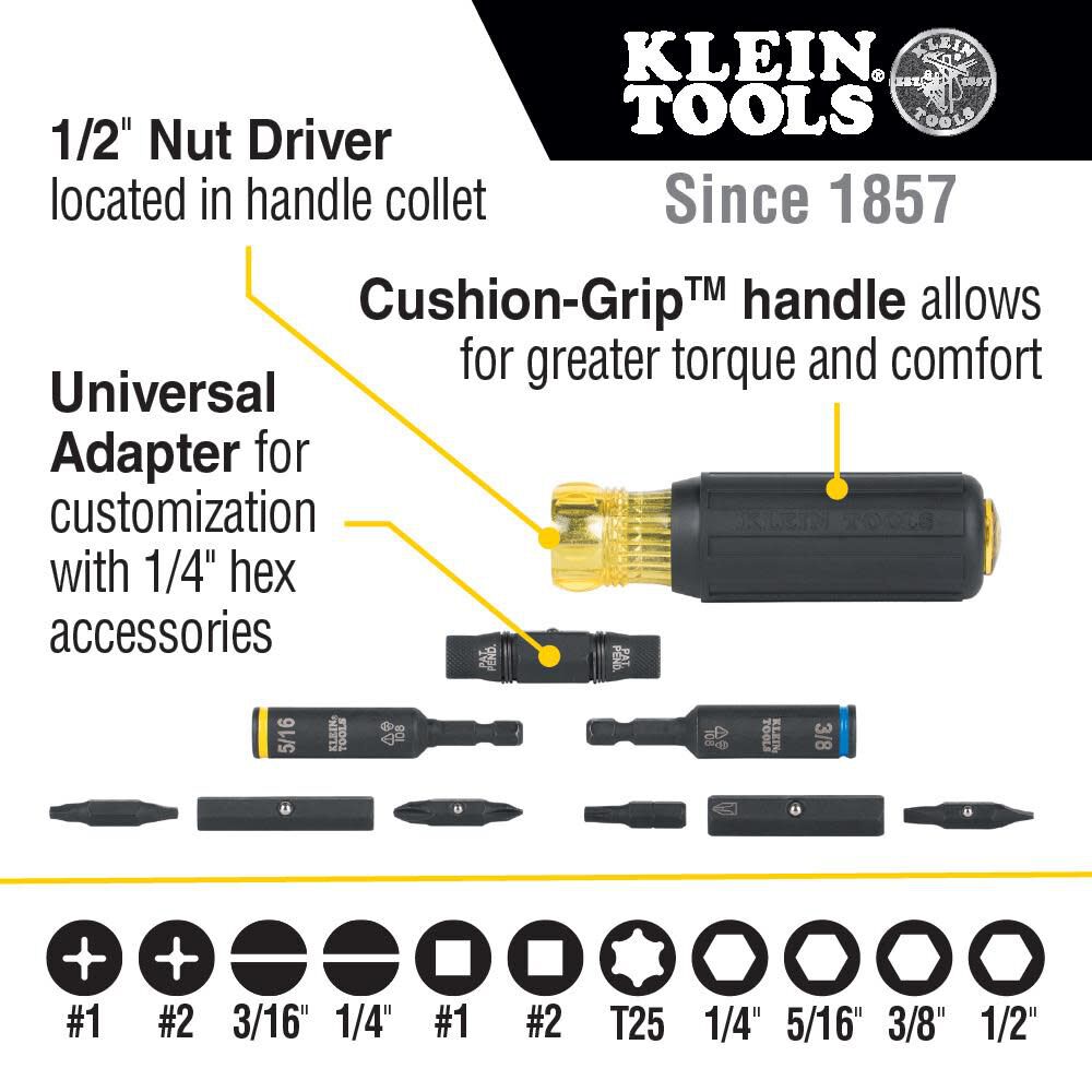 Klein Tools 11 in 1 Impact Rated Screwdriver 32500HD Acme Tools