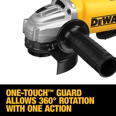 DeWALT® DWE402K Low Profile Small Electric Angle Grinder Kit, 4-1/2 in Dia  Wheel, 5/8-11 UNC Arbor/Shank, 120 VAC, For Wheel: Quick-Change™,  Black/Yellow, Yes, Paddle Switch