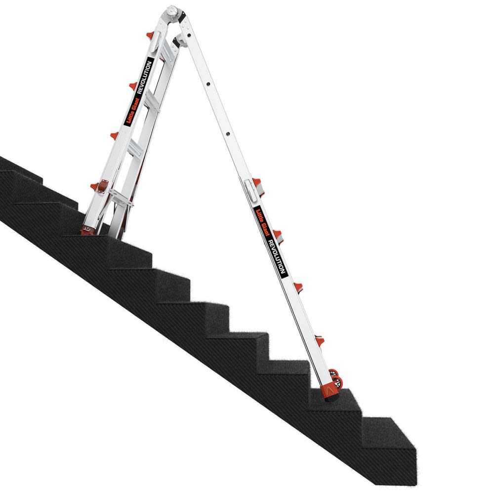 Little Giant Safety Revolution M17 Aluminum Type 1A 300lb Rated Telescoping Multi-Position Ladder with Ratchet Leg Leveler, large image number 6