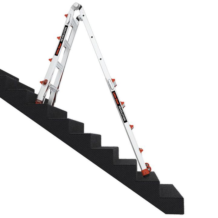 Little Giant Safety Revolution M17 Aluminum Type 1A 300lb Rated Telescoping Multi-Position Ladder with Ratchet Leg Leveler, large image number 5