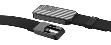 Groove Life Black Adjustable Belt with Black Hero Flag Buckle, One Size Fits Most