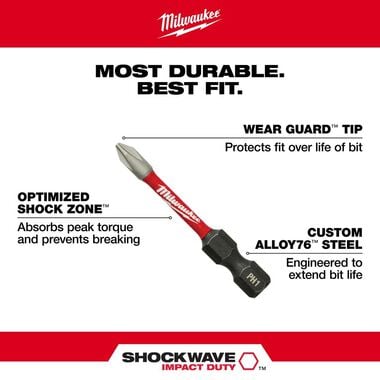 Milwaukee SHOCKWAVE 50-Piece Impact Duty Drill and Drive Set, large image number 3