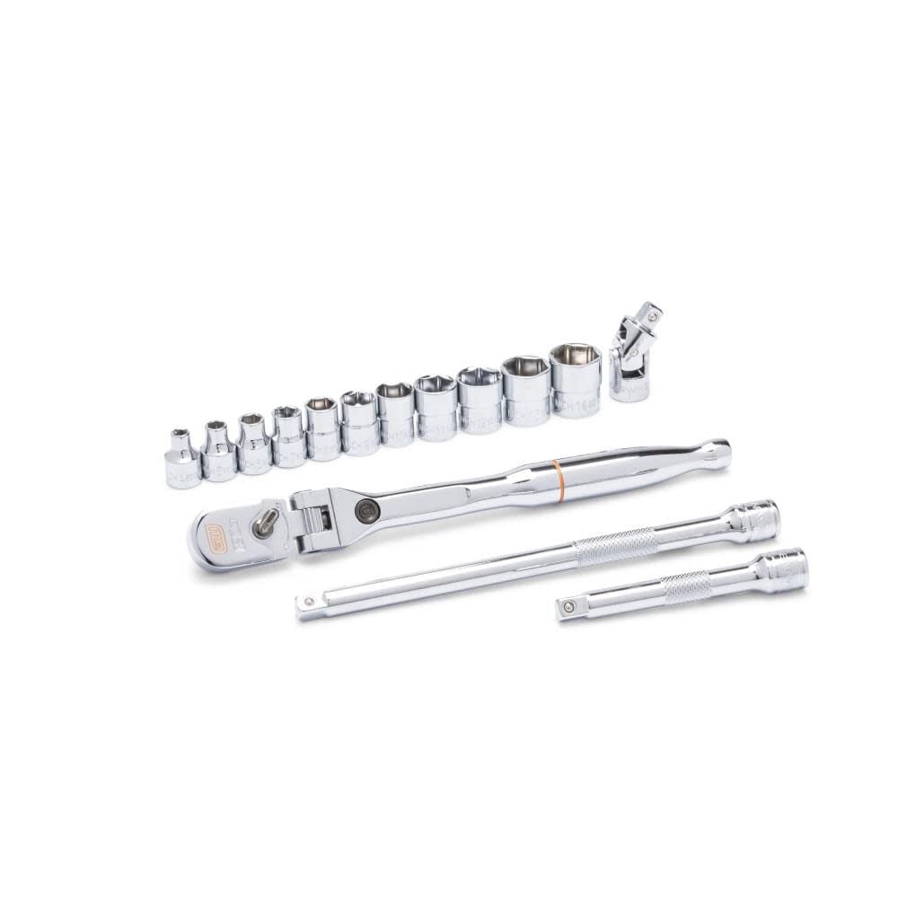 GEARWRENCH 120XP Mechanics Metric Tool Set 1/4 Inch Drive 15 Pieces, large image number 1