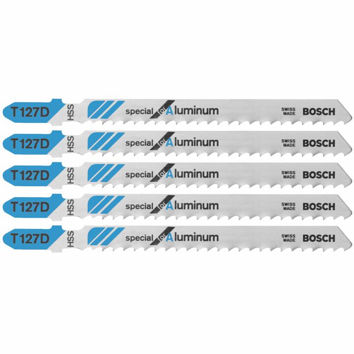 Bosch 4 Inch 8 TPI Special for Aluminum T-Shank Jig Saw Blades 5 Piece