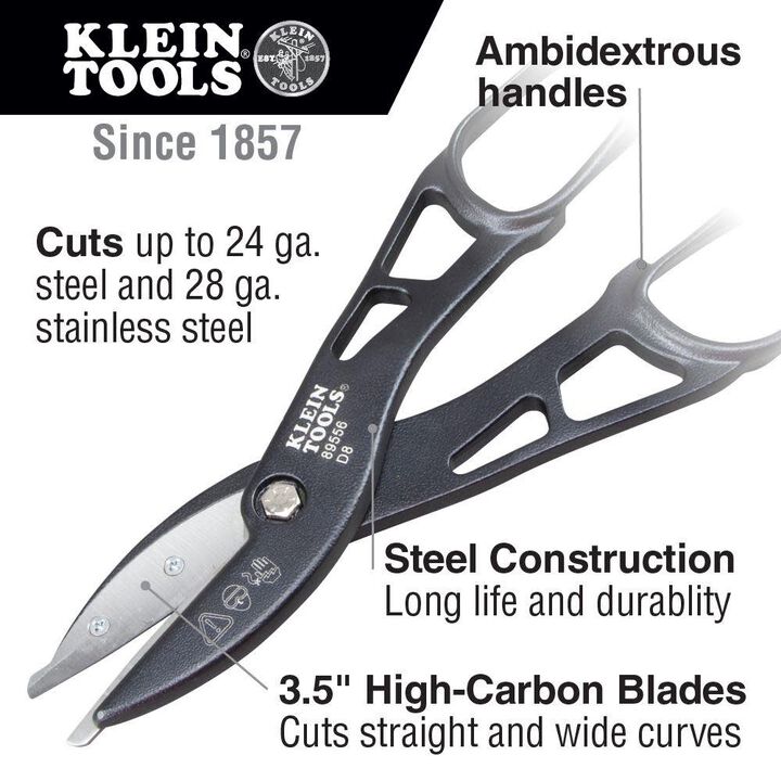 Klein Tools Tin Snips 12-Inch, large image number 1