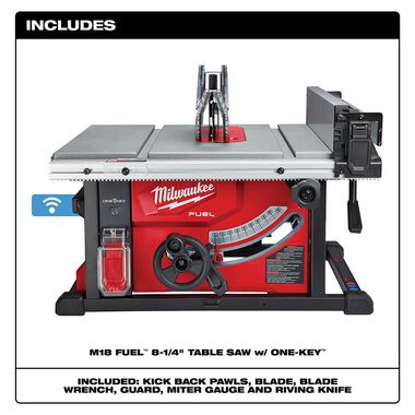 Milwaukee M18 FUEL 8-1/4 in. Table Saw with ONE-KEY 2736-20 - Acme  
