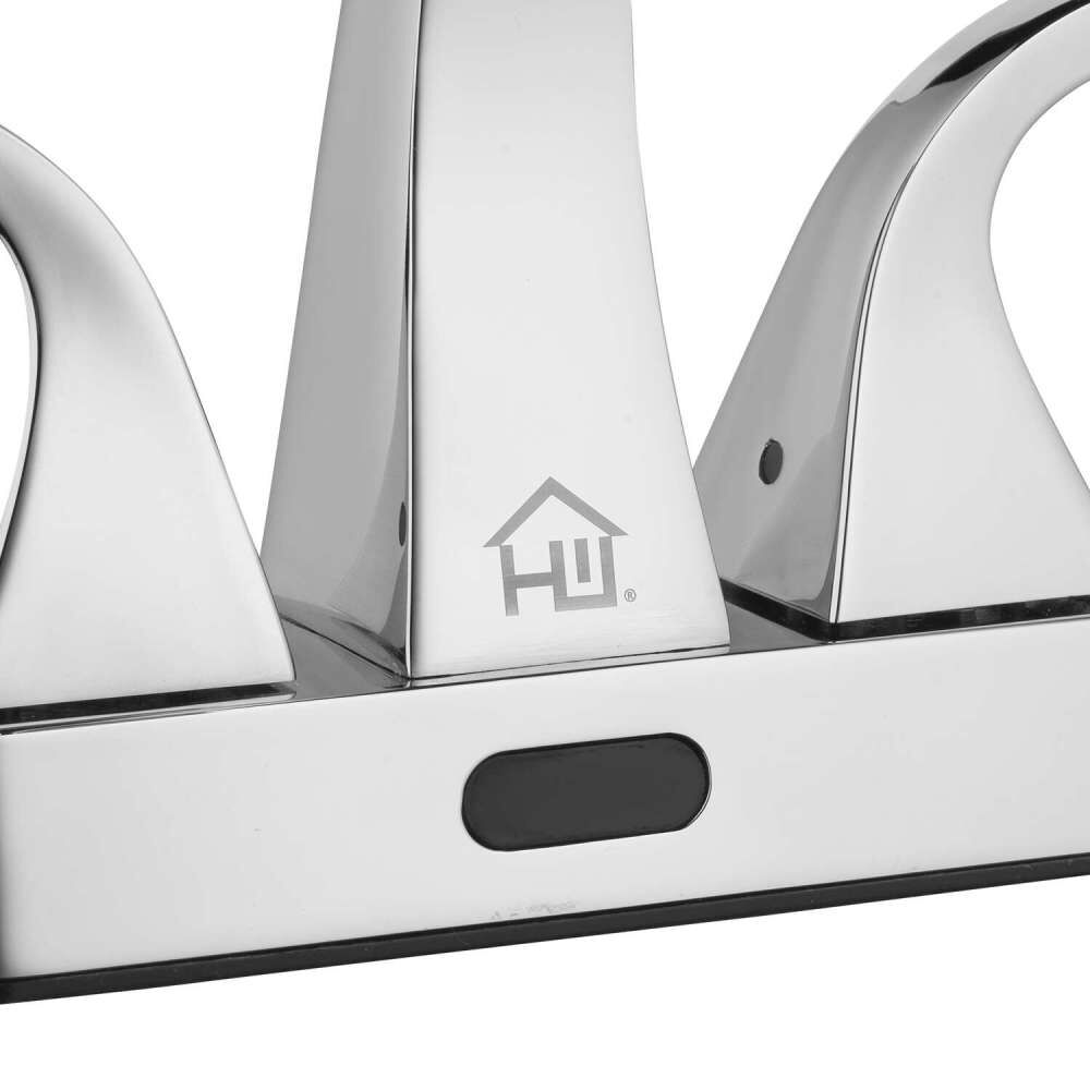 Homewerks Bathroom Sink Faucet Chrome 2 Handle High Arc, large image number 3