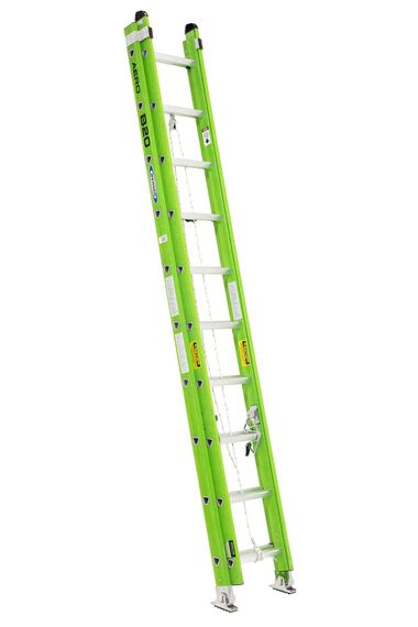 Werner AERO Extension Ladder 20' TYPE IAA Fiberglass Box Rail/Tri Rung