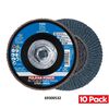 Pferd 4-1/2 Inch x 5/8-11 Inch, Z SG POWER STEELOX, 60 Grit, Flap Disc Bundle, 10 Pieces, small image number 2