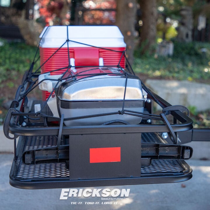 Erickson Mfg Heavy-Duty Folding Steel Hitch Cargo Carrier, 500 lb Capacity 60 Inch x 20 Inch, large image number 8