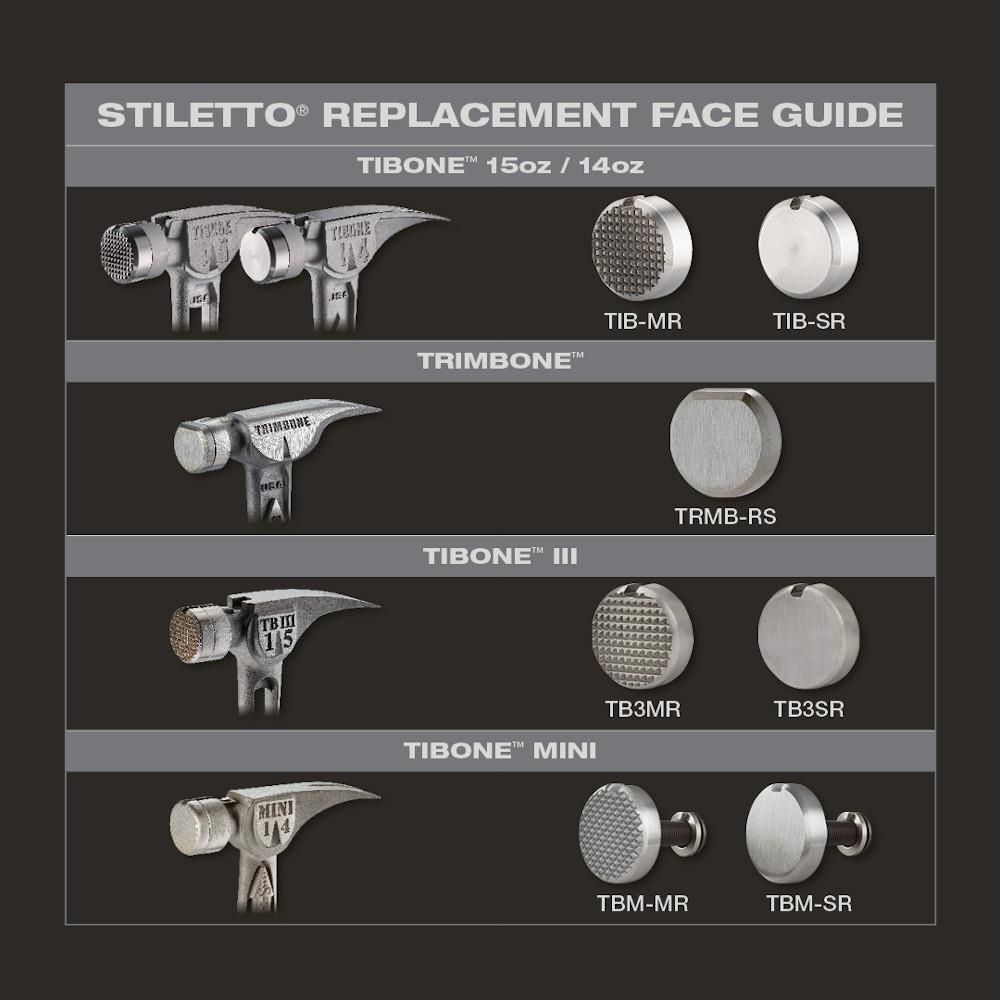 Stiletto TIBONE Smooth Steel Replacement Face, large image number 5