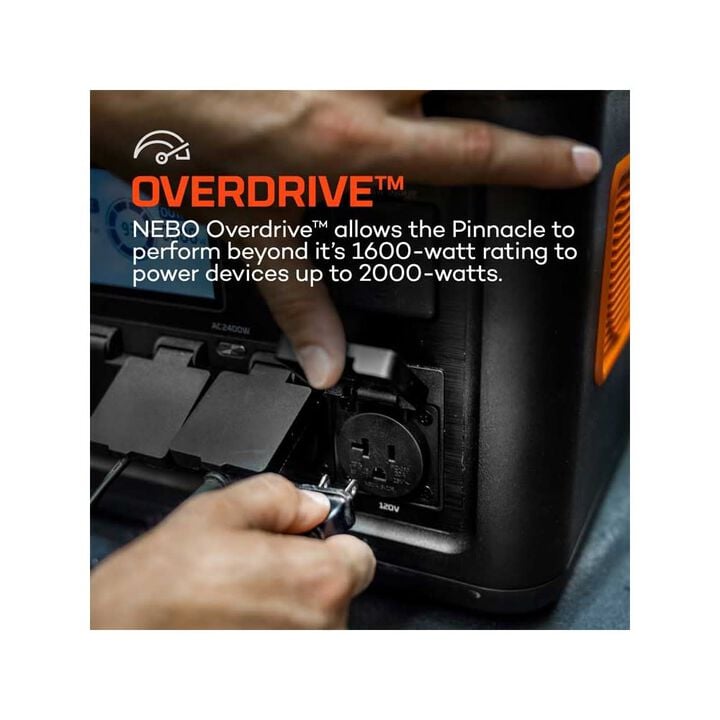 Nebo Pinnacle 3,200 Watt Lithium-Ion Battery Solar Portable Power Station, large image number 4