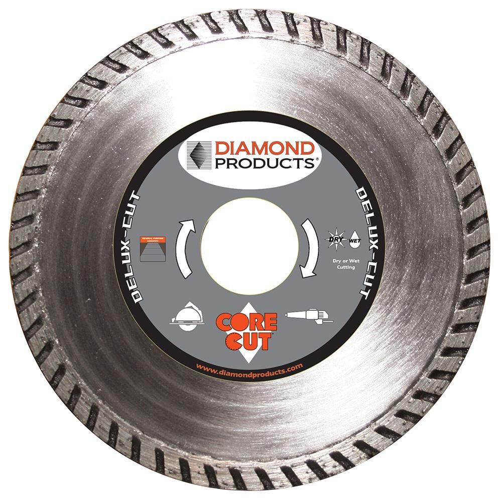 Diamond Products Delux-Cut 4-1/2 Inch High Speed Turbo Diamond Blade for Concrete, large image number 1