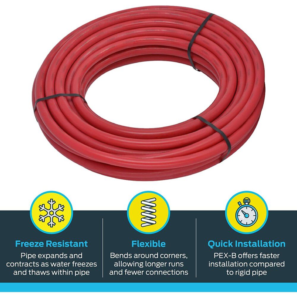 Sharkbite 1in x 100' Red Polyethylene PEX Coil Tubing, large image number 3