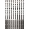 Makita 1/4in x 6in SDS-Plus Bit, 2-Cutter, 10pk, small image number 1