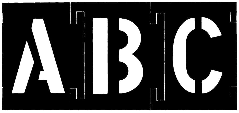 C H Hanson 2 Inch Stencil Set-Letter/Number, PVC, 92 Pieces, large image number 2