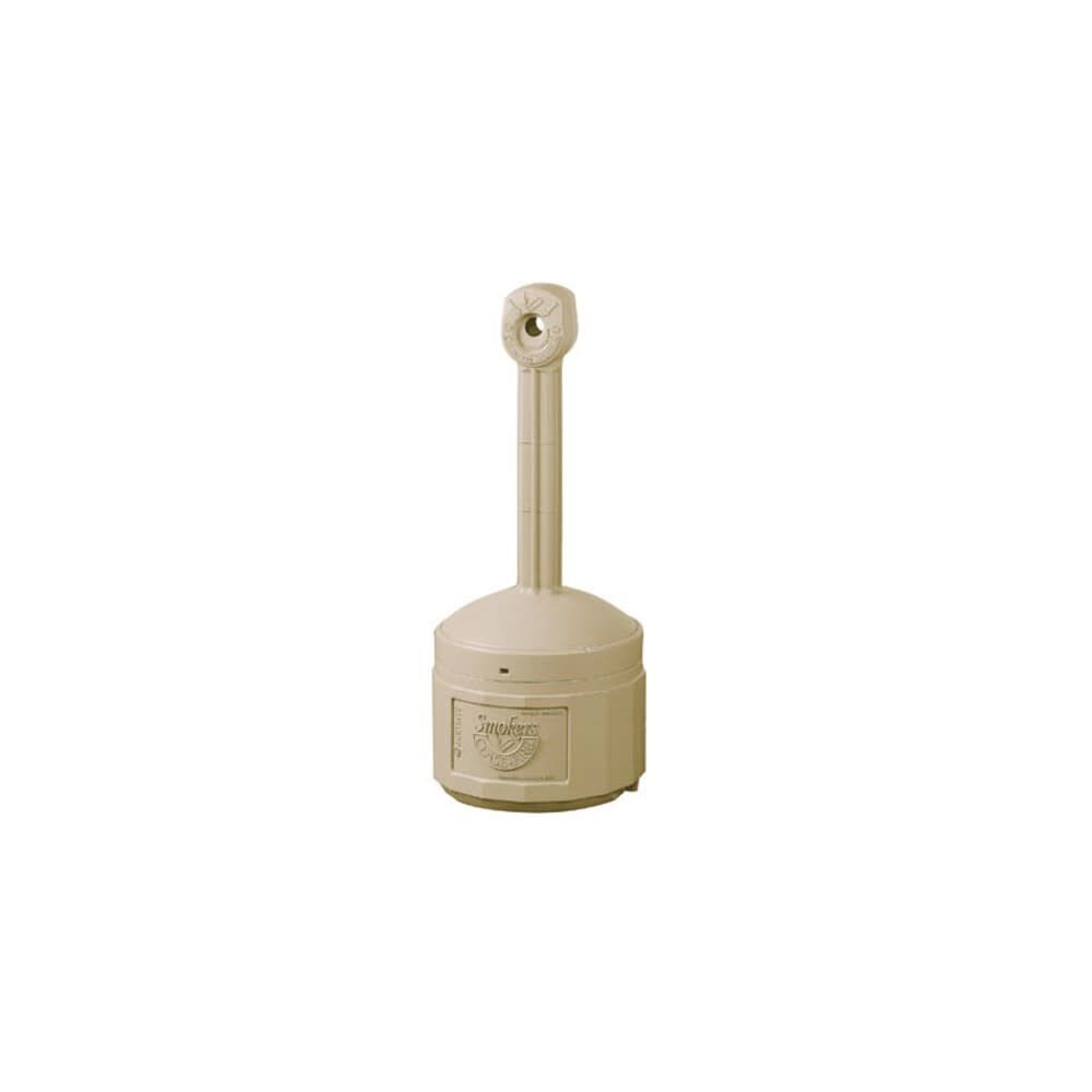 Justrite Smoker's Ceasefire 4 Gallon Adobe Beige Plastic Outdoor Ashtray, large image number 1
