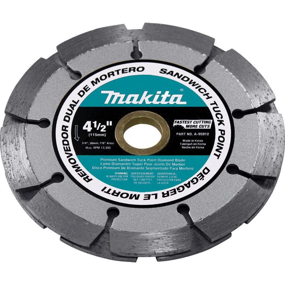 Makita 41/2 Inch Dual Sandwich Diamond Tuck Point Blade for Mortar, large image number 2