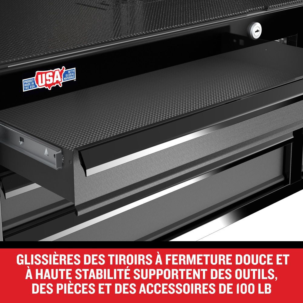 CRAFTSMAN Premium S2000 Series 41 Inch Wide 6-Drawer Tool Chest, Black, large image number 9