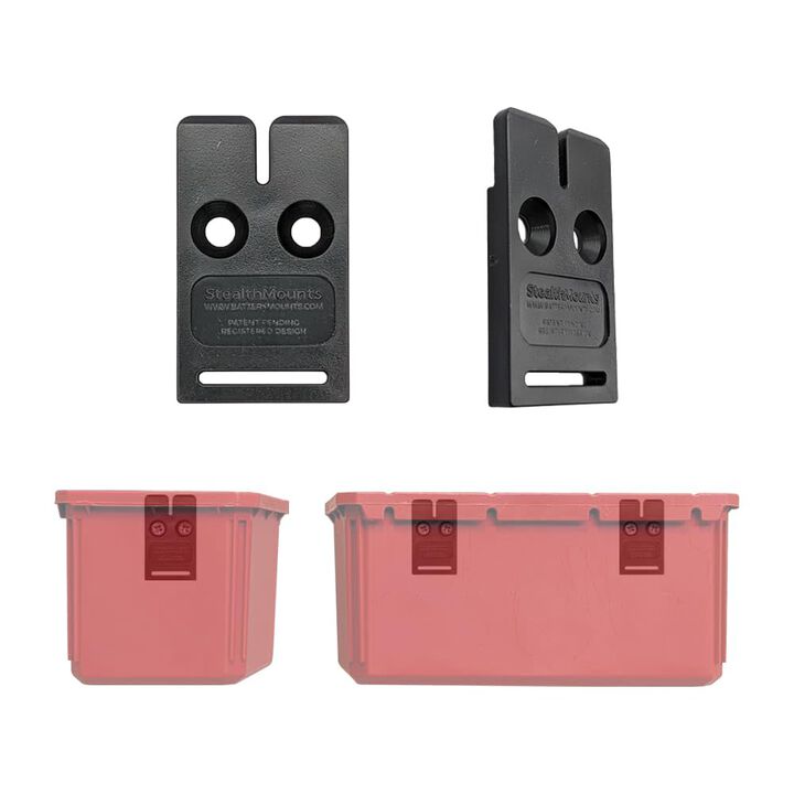 Stealthmounts ABS Plastic Bin Buddy for Packout Bin, Black, 8 Pieces