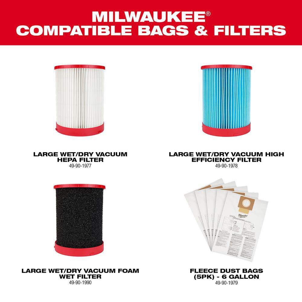 Milwaukee shop vac filter 2025