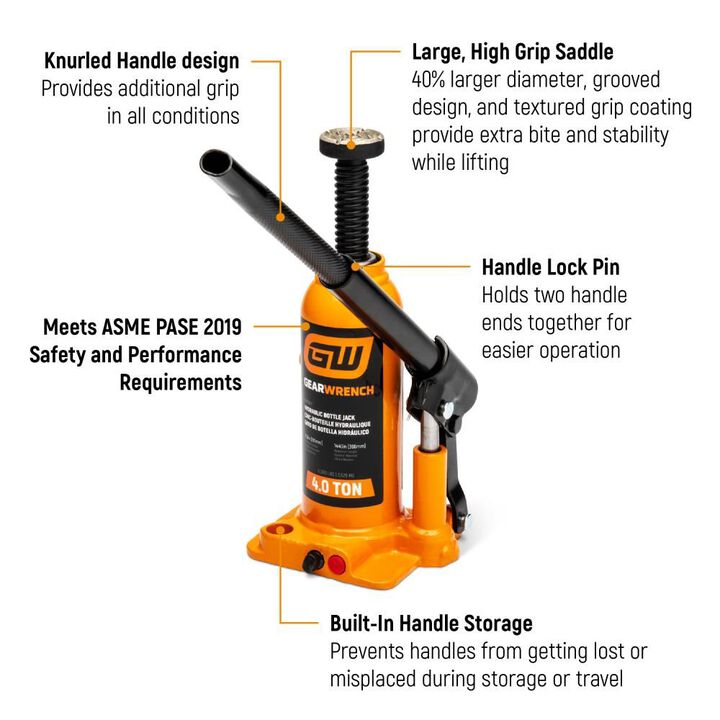 GEARWRENCH 4 Ton Hydraulic Bottle Jack, large image number 8
