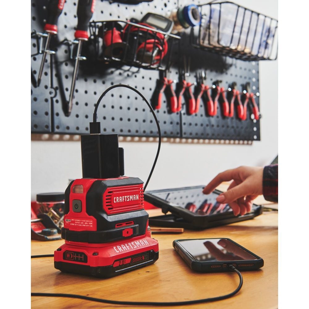 CRAFTSMAN V20 150 Watt Battery Powered 50-State Power Inverter (Bare Tool), large image number 4