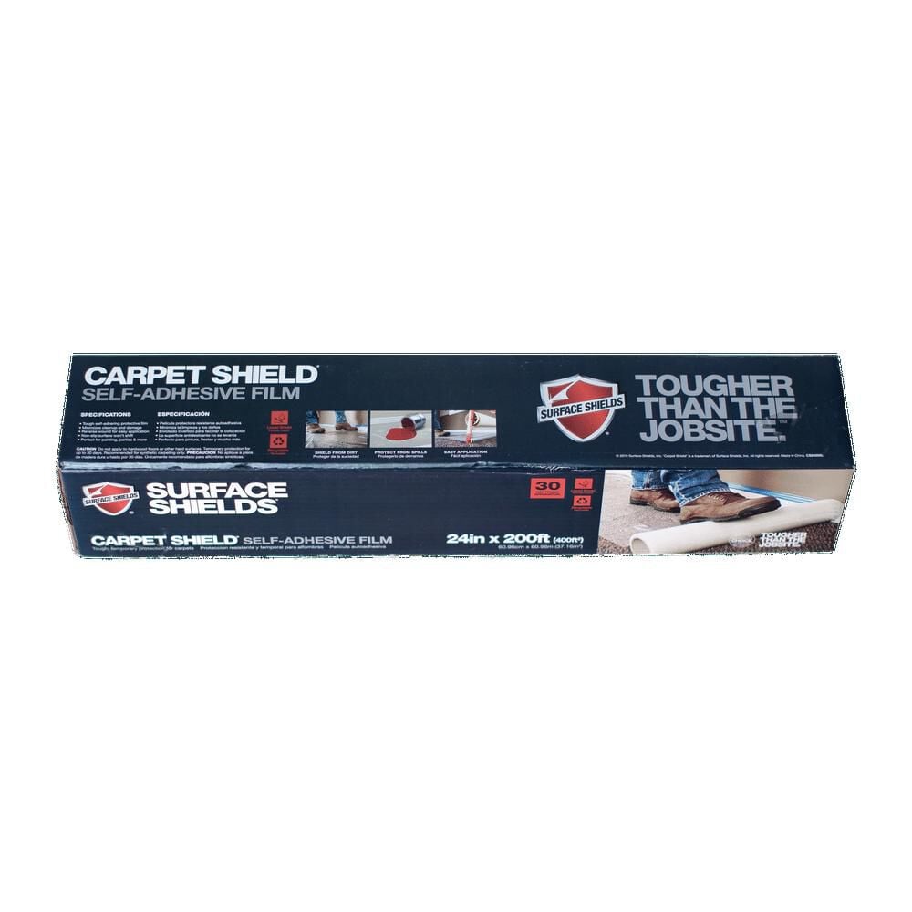 Surface Shield Carpet Shield Protection Film, Reverse Wound, 24 Inch x 200 Ft. - CS24200L