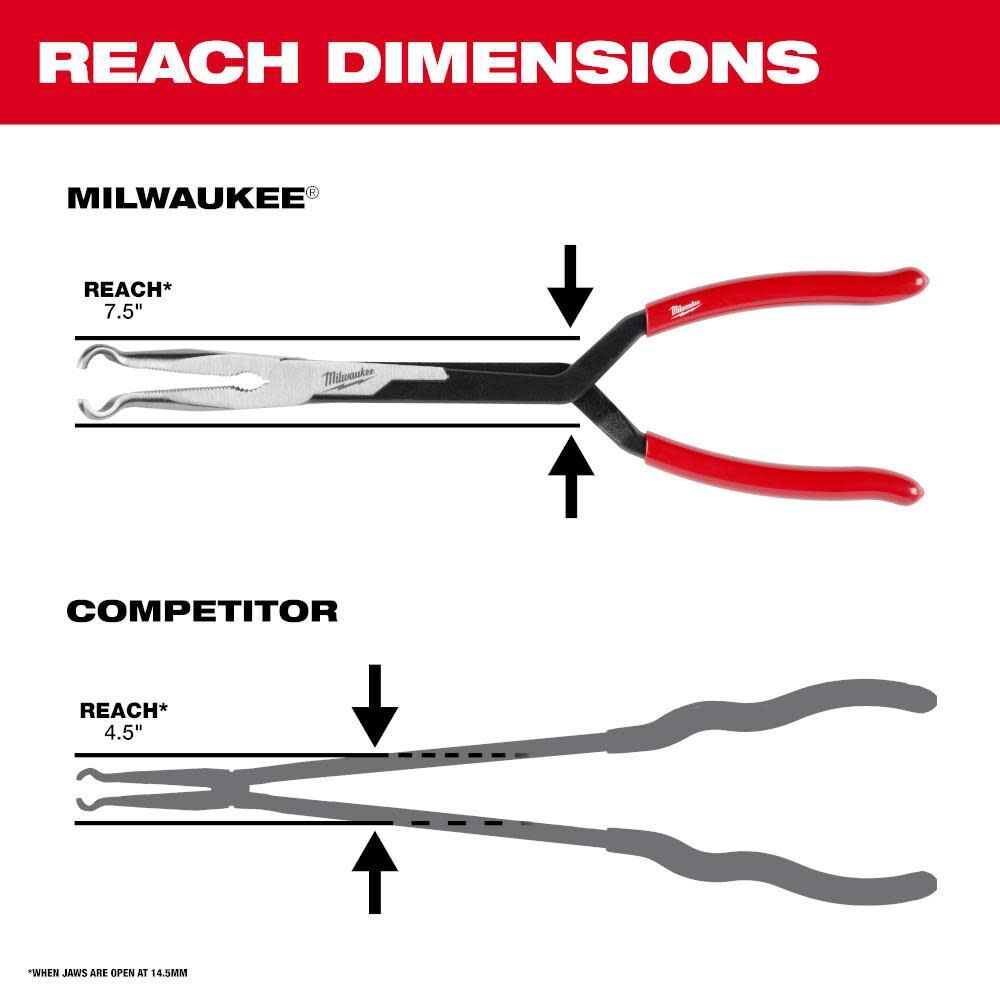 Milwaukee 13inch Long Reach Hose Grip Pliers -5/16inch, large image number 3