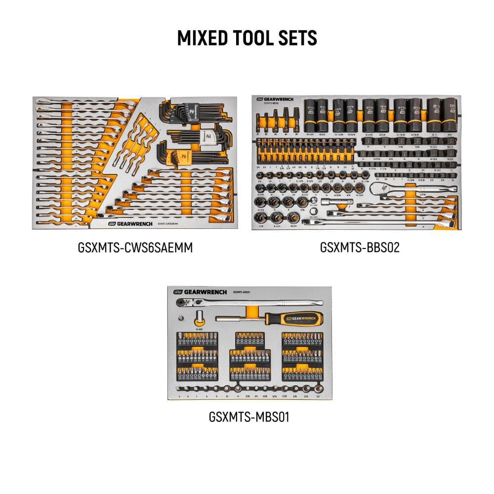 GEARWRENCH 1268 Piece MEGAMOD Master Mechanics Tool Set in Premium Modular Foam Trays with Tool Storage, large image number 7