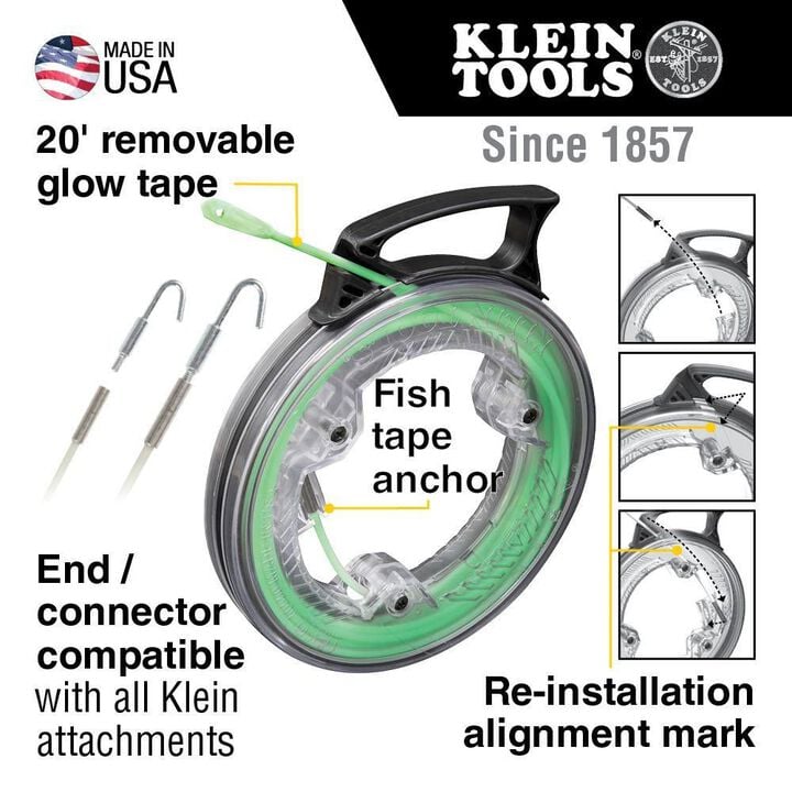 Klein Tools Glow Fish Tape 20-Foot, large image number 2