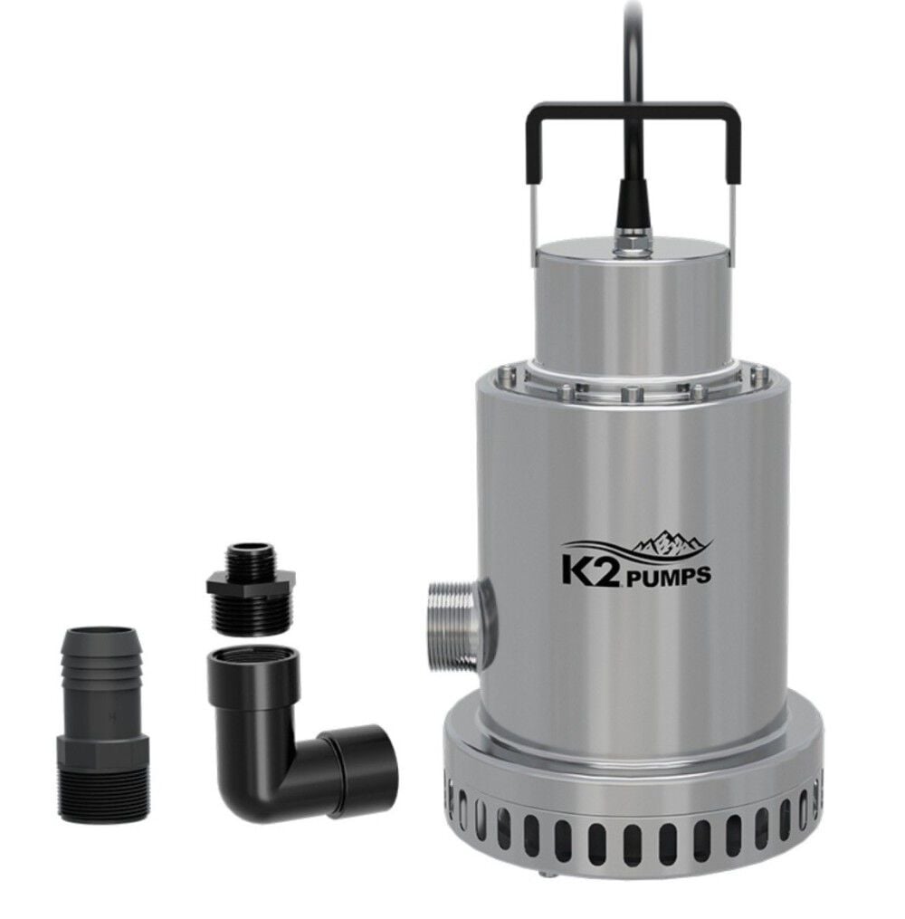 K2 Pumps 1/2 HP 115V Professional Grade Stainless Steel Dewatering Waterfall Pump, large image number 2