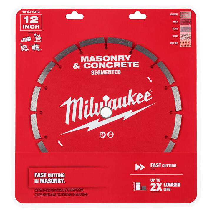 Milwaukee 12 Inch Segmented Rim Diamond Blade for Concrete, Stone, and Brick, large image number 5