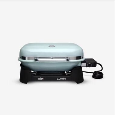 Weber Lumin 120V Electric Grill Ice Blue