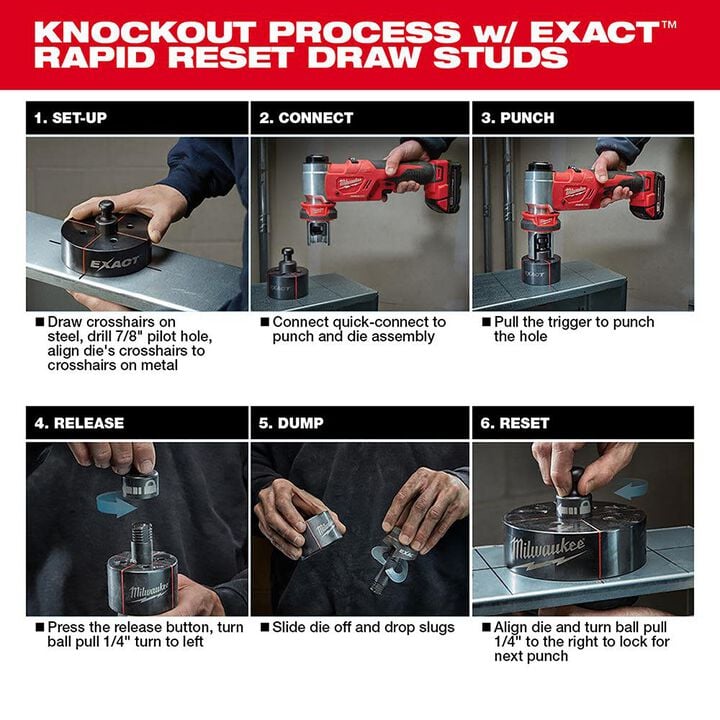 Milwaukee M18 FORCE LOGIC 6T Knockout Tool 1/2 Inch  4 Inch, large image number 6
