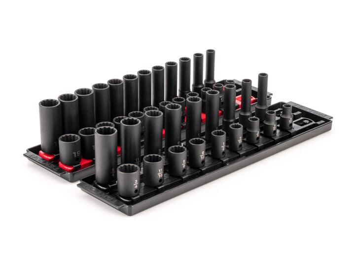Tekton 3/8 Inch 12 Point Impact Socket Set, 42 Pieces (5/16-3/4 Inch, 8-19 mm), large image number 0