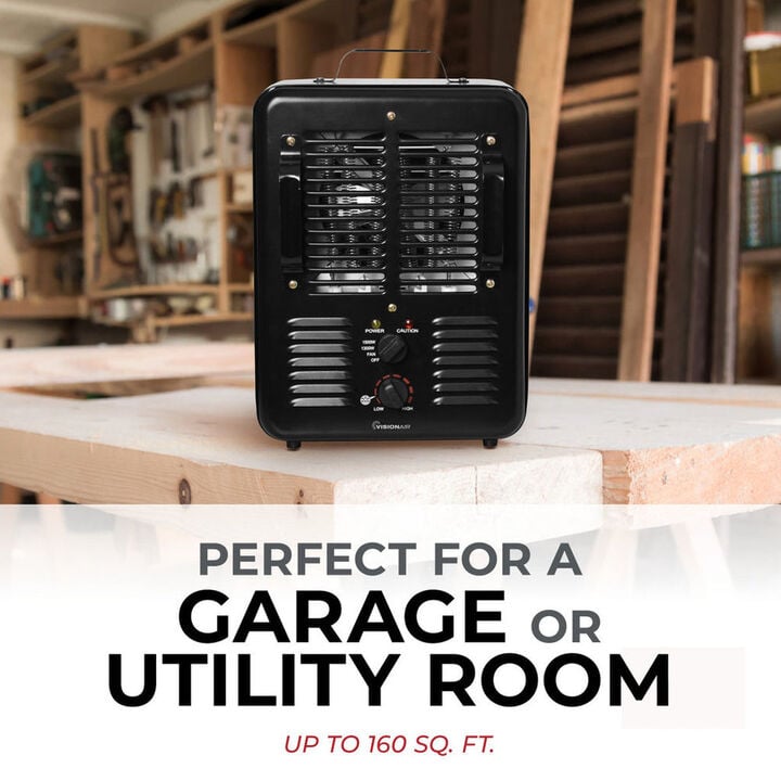 VisionAir 15 In. 1300/1500W 5120 Btu 160 Sq-Ft. Milkhouse Heater, large image number 1