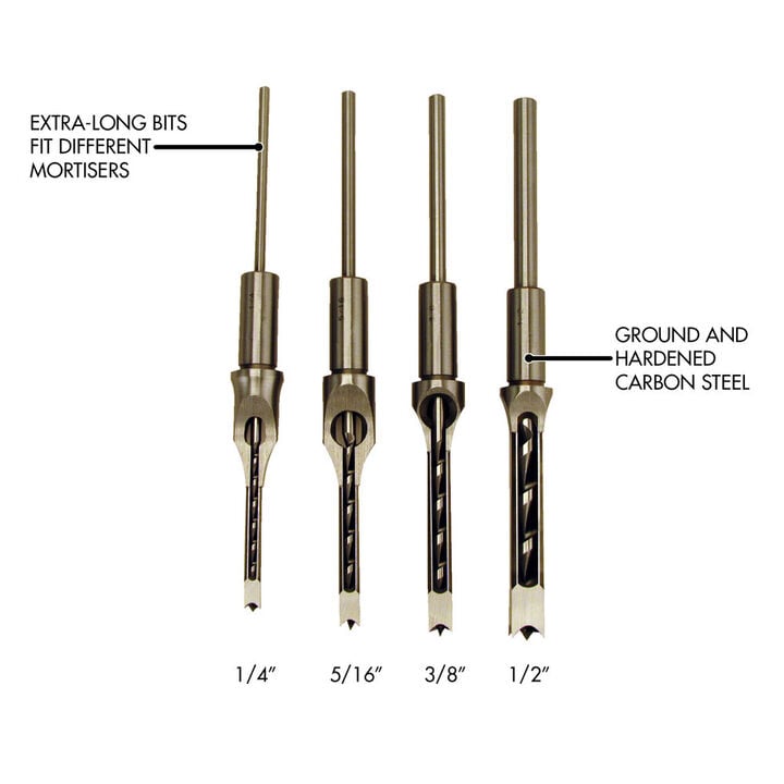 Powermatic Premium Mortise Chisel and Bits Set of 4, large image number 1