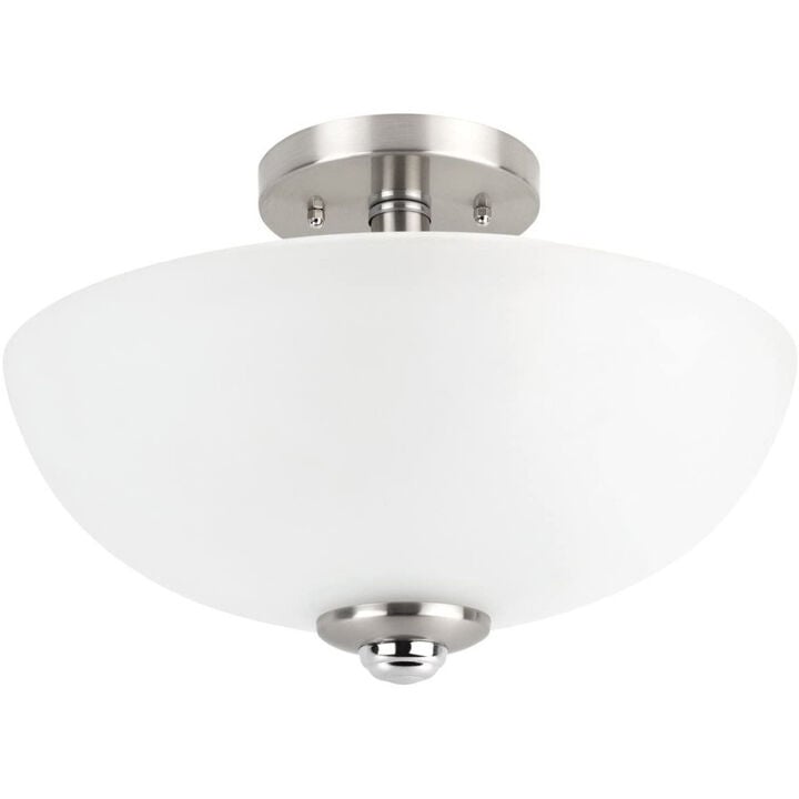 Globe Electric Hudson Ceiling Light Brushed Nickel 60W E26